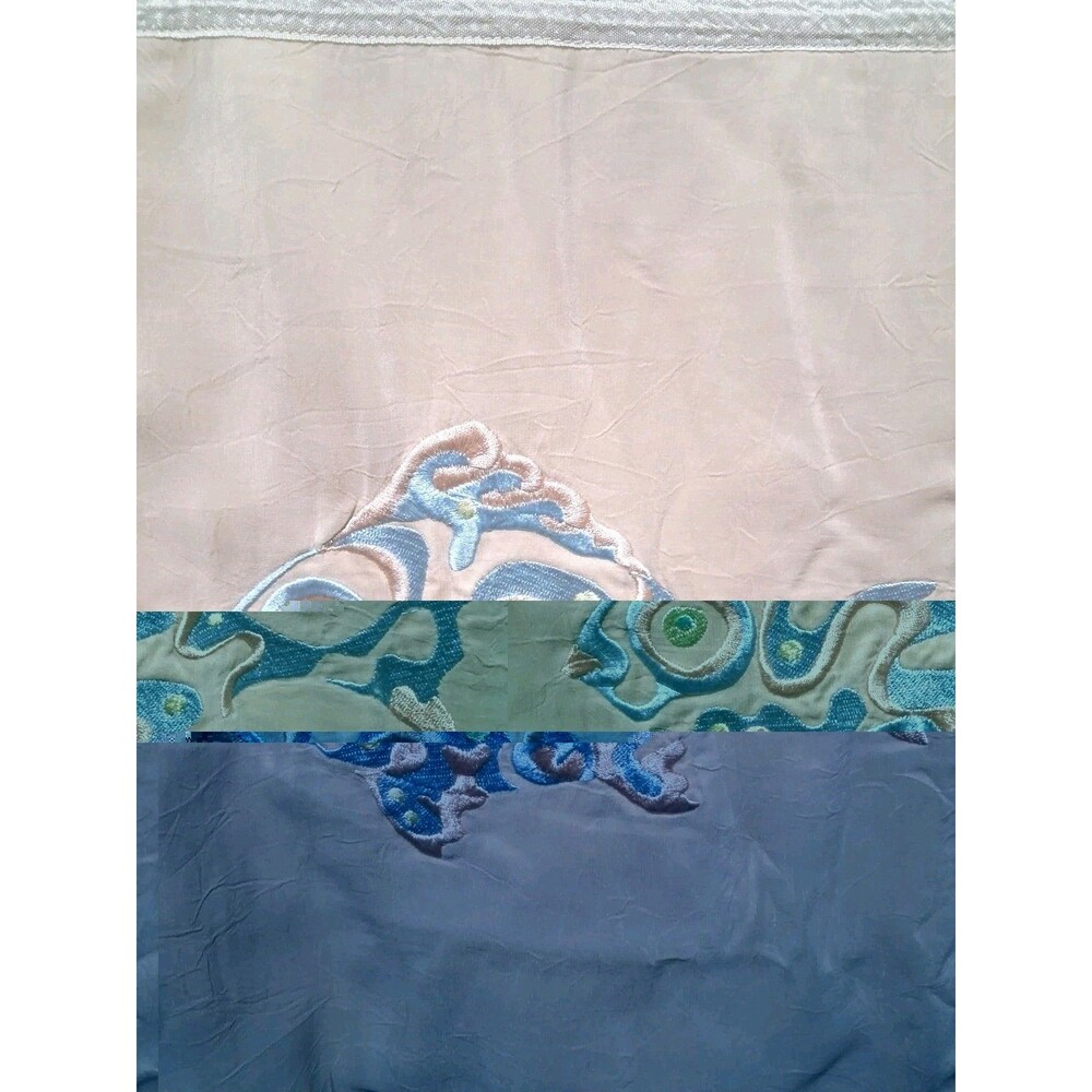 Vintage Johnny Was Fish Embroidered 2 Piece Lounge Pajama Set USA One Sz, S - Picture 6 of 16